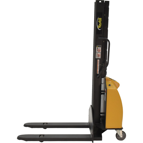 Narrow Mast Powered Lift Stacker, Electric Operated, 1000 lbs. Capacity, 63" Max Lift Nia-Chem Ltd.
