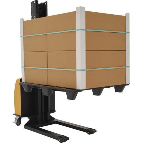 Narrow Mast Powered Lift Stacker, Electric Operated, 1000 lbs. Capacity, 63" Max Lift Nia-Chem Ltd.