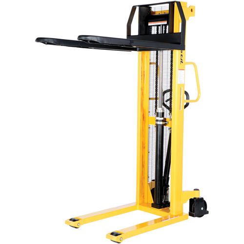 Manual Hydraulic Stacker, Hand Pump Operated, 2000 lbs. Capacity, 63" Max Lift Nia-Chem Ltd.