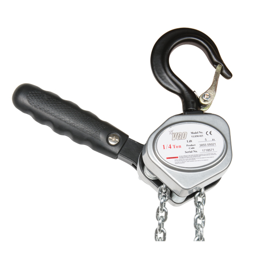 Mini Lever Hoist, 10' Lift, 550 lbs. (0.275 tons) Capacity, Zinc Plated Chain Nia-Chem Ltd.
