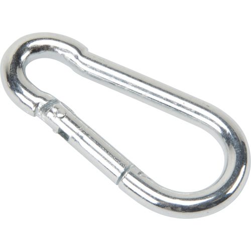 Mousqueton zingu&eacute;, 220 lb (0,11 tonne) Charge d'utilisation max., 3/16" Taille, 5/16" Oeil Nia-Chem Ltd.