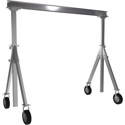 Adjustable Aluminum Gantry Crane, 10' L, 1500 lbs. (0.75 tons) Capacity Nia-Chem Ltd.