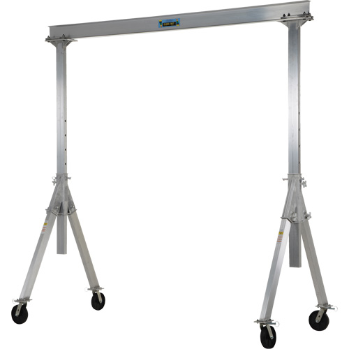 Grue-portique ajustable en aluminium, 8' lo, Capacit&eacute; 2000 lb (1 tonne) Nia-Chem Ltd.
