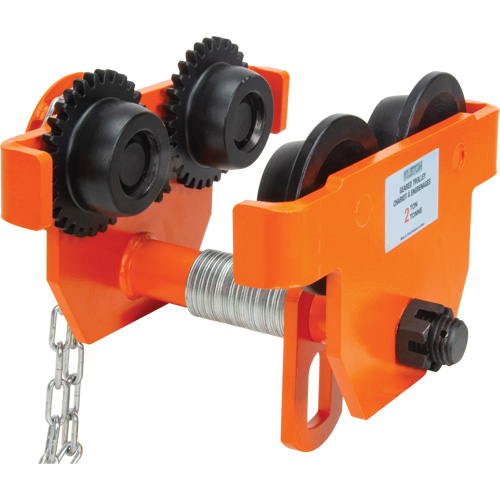 Adjustable Trolley with Safety Plates, 4000 lbs. (2 tons) Capacity, 3-15/16" - 5-14/16" Nia-Chem Ltd.