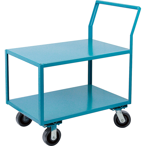 Heavy-Duty Low Profile Shop Carts, 2 Tiers, 18" W x 30" D x 41" H, 2400 lbs. Cap. Nia-Chem Ltd.