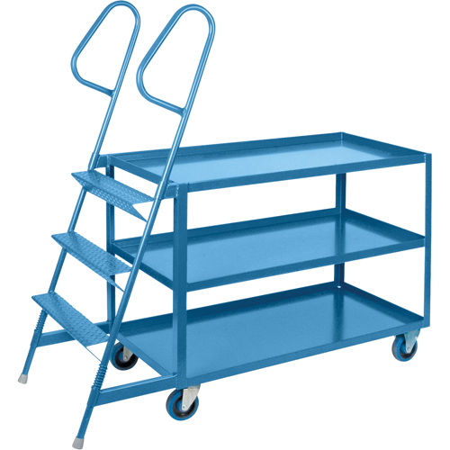 Stock Picking Carts, Steel, 24" W x 64" D, 3 Shelves, 1200 lbs. Capacity Nia-Chem Ltd.