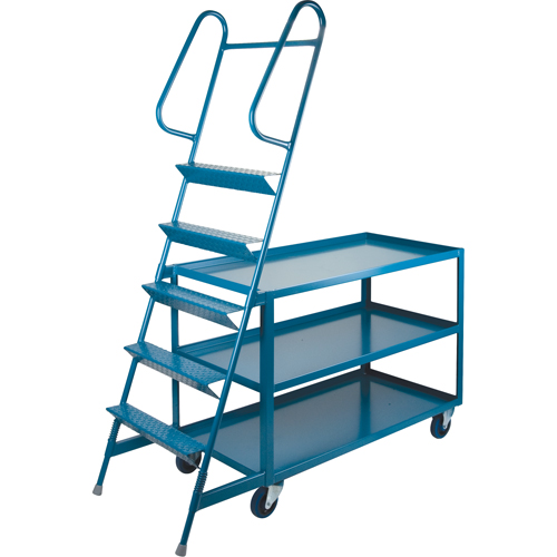 Stock Picking Carts, Steel, 24" W x 64" D, 3 Shelves, 1200 lbs. Capacity Nia-Chem Ltd.