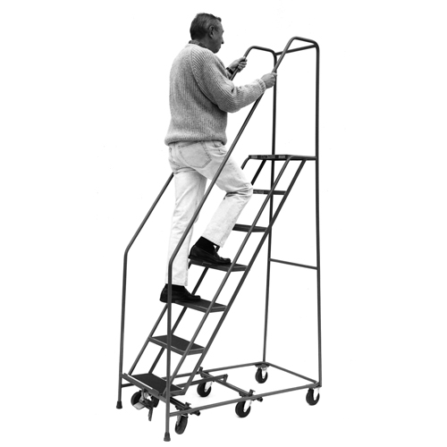 All Directional Ladders, 6 Steps, 16" Step Width, 60" Platform Height, Steel Nia-Chem Ltd.