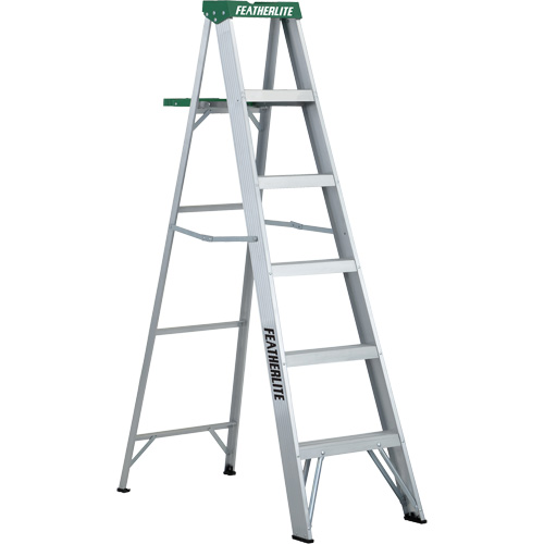 Commercial Duty Stepladders (2400 Series), 6', Aluminum, 225 lbs. Capacity, Type 2 Nia-Chem Ltd.