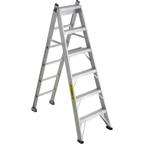 2700 Series Industrial Duty Multi-Way Ladders, 6', Aluminum, 250 lbs. Cap., ANSI 1, CSA 1 Nia-Chem Ltd.