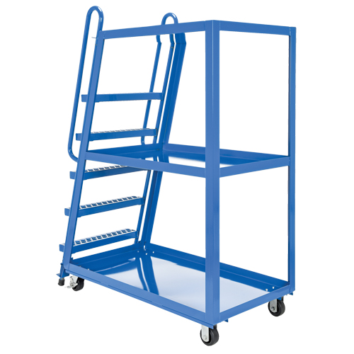 Chariot &agrave; cueillette, Acier, 27-7/8" la x 56-1/8" p, 3 tablettes, Capacit&eacute; 1000 lb Nia-Chem Ltd.