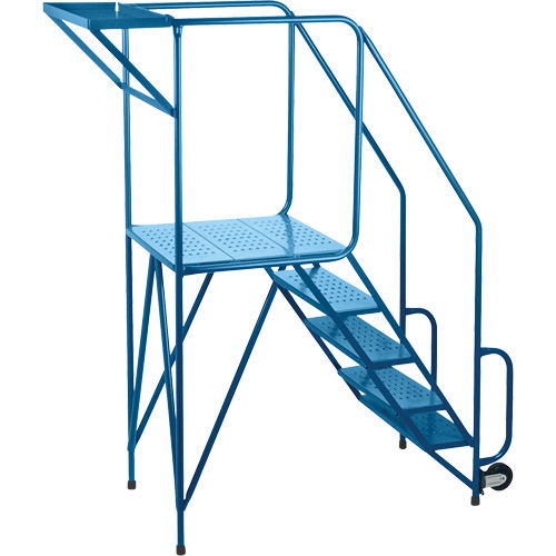 Mechanics/Maintenance Rolling Ladder, Steel, 5 Steps, 47" Platform Height Nia-Chem Ltd.
