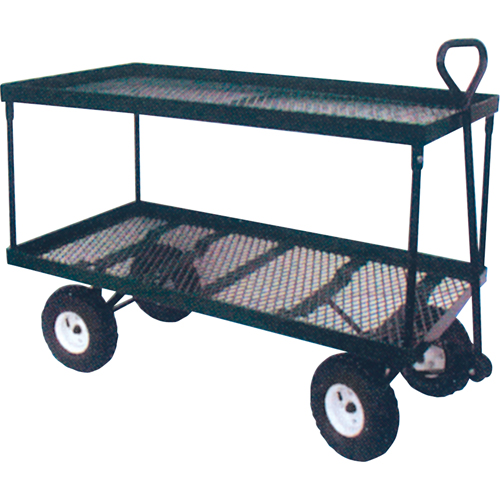 Chariot double plateforme m&eacute;tal, 24" la x 48" la x Capacit&eacute; 600 lb Nia-Chem Ltd.