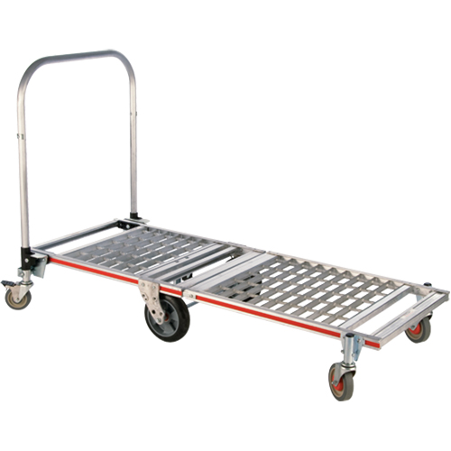 Six Wheel Folding Platform Truck, Aluminum, 1550 lbs., 61-7/8" L x 23-1/4" W, 39" High Nia-Chem Ltd.
