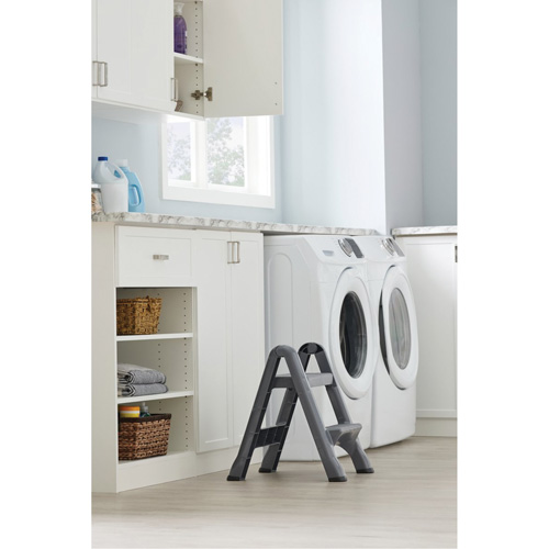 Folding Step Stool, 2 Steps, 19-1/2" x 20-1/2" x 22-3/4" High Nia-Chem Ltd.