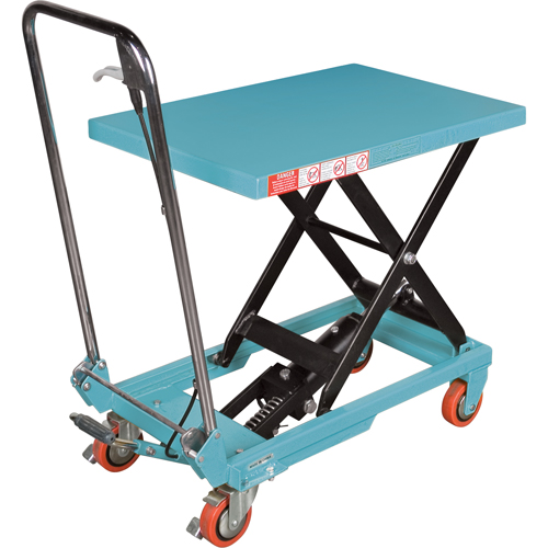 Heavy-Duty Hydraulic Scissor Lift Table, 27-1/2" L x 17-3/4" W, Steel, 330 lbs. Capacity Nia-Chem Ltd.