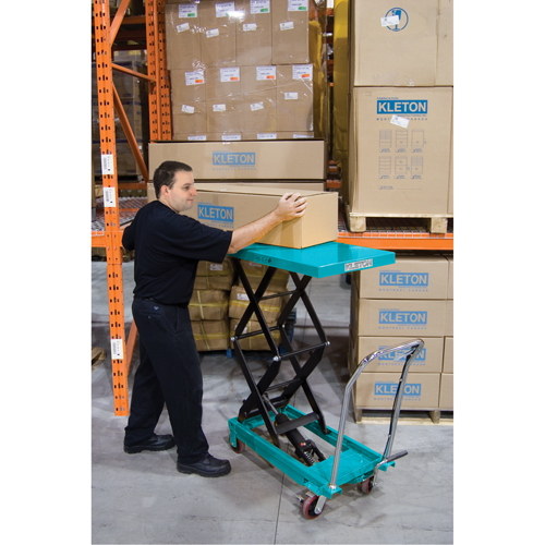 Heavy-Duty Hydraulic Scissor Lift Table, 27-1/2" L x 17-3/4" W, Steel, 330 lbs. Capacity Nia-Chem Ltd.
