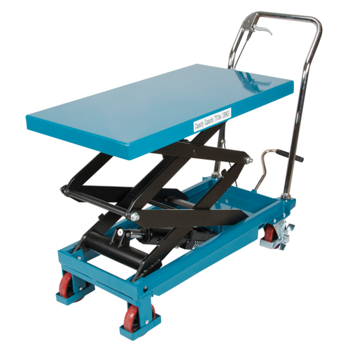 Heavy-Duty Hydraulic Scissor Lift Table, 35-3/4" L x 19-3/4" W, Steel, 770 lbs. Capacity Nia-Chem Ltd.
