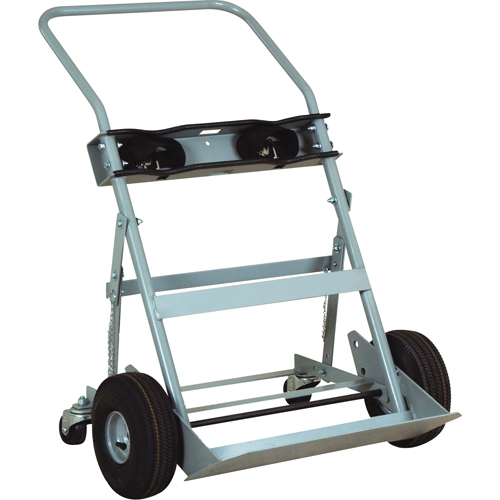 Chariots &agrave; quatre roues pour bouteilles, Roues Pneumatique, Base de 28" la x 6" lo, 1000 lb Nia-Chem Ltd.