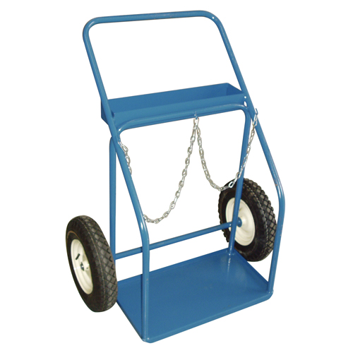 Gas Cylinder Carts, Pneumatic Wheels, 25" W x 13" L Base, 400 lbs. Nia-Chem Ltd.