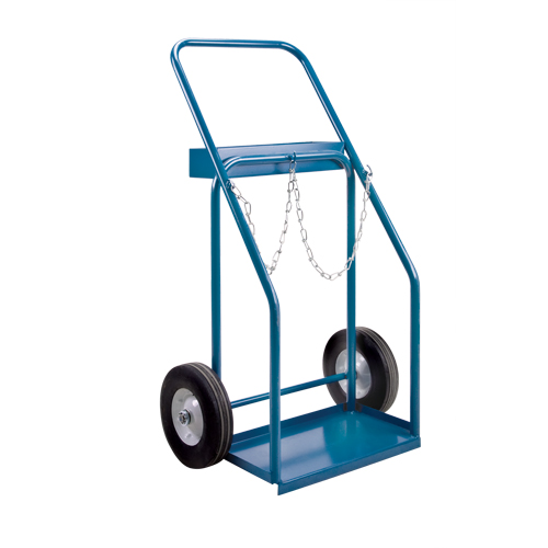 Gas Cylinder Carts, Semi-Pneumatic Wheels, 19" W x 10" L Base, 1000 lbs. Nia-Chem Ltd.