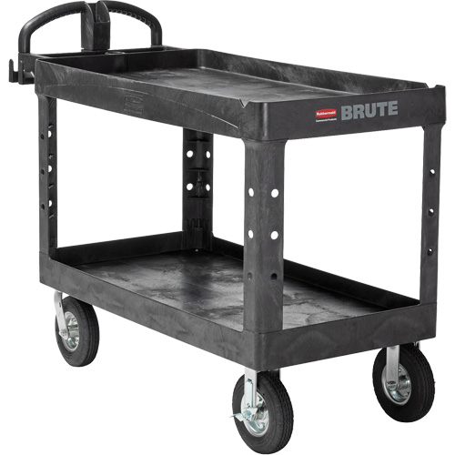 Chariot utilitaire robuste, 2 tiers, 25-1/4" x 33-1/4" x 55", Capacit&eacute; 750 lb Nia-Chem Ltd.
