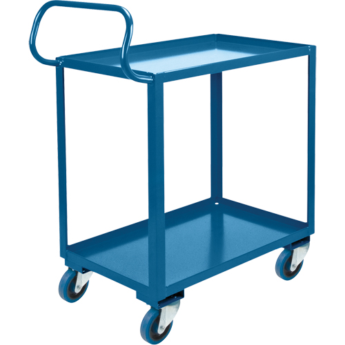 Chariot ergonomique &agrave; tablettes, 800 lb Capacit&eacute;, Acier, 20" la x 37" ha x 32" p, Bordure vers le haut Nia-Chem Ltd.
