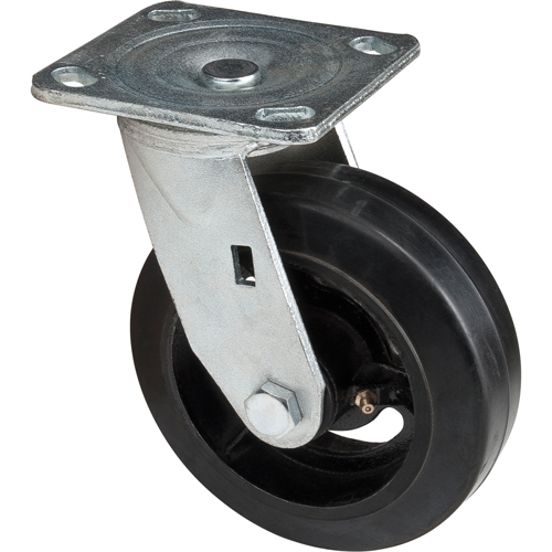 Mold-on Caster, Swivel, 6" (152.4 mm), Rubber, 550 lbs. (249 kg.) Nia-Chem Ltd.