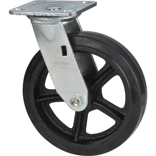 Mold-on Caster, Swivel, 8" (203.2 mm), Rubber, 660 lbs. (299 kg.) Nia-Chem Ltd.