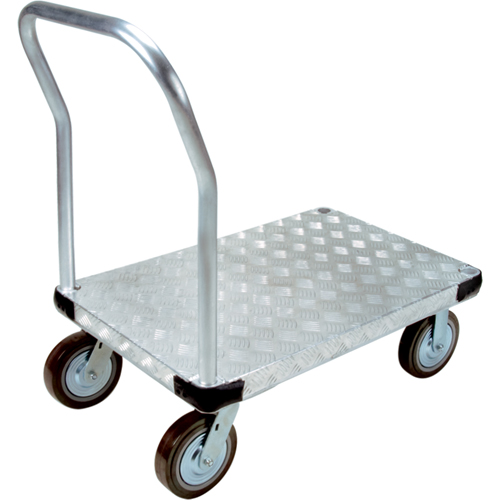 Chariots &agrave; plateforme en aluminium, 24" la x 48" lo, 4000 lb cap, Roues Polyur&eacute;thane Nia-Chem Ltd.