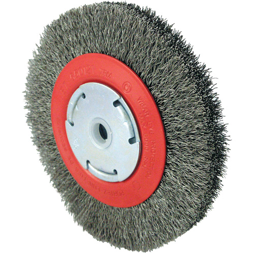 101F-2M Crimped Wire Brush, 6" Dia., 0.014" Fill, 1/2" - 2" Arbor Nia-Chem Ltd.