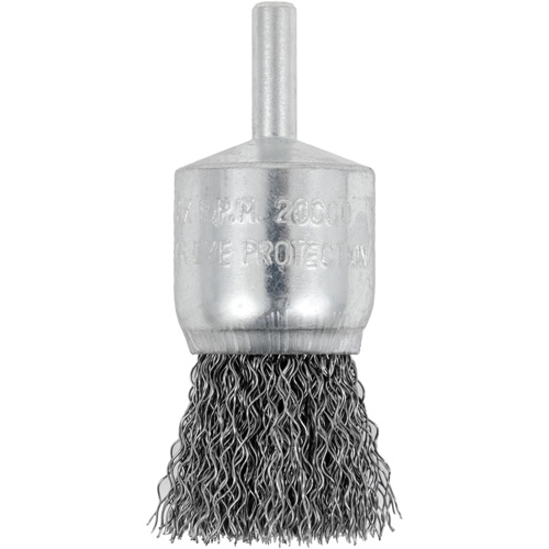 Shaft Mounted Crimped End Brush, 1", 0.012" Fill, 1/4" Shank Nia-Chem Ltd.