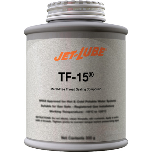 Compos&eacute; d'&eacute;tanch&eacute;it&eacute; sans m&eacute;tal pour raccord filet&eacute; TF-15, Canette &agrave; dessus brosse, 227 ml, -46° C - 315° C/50° F - 600° F Nia-Chem Ltd.
