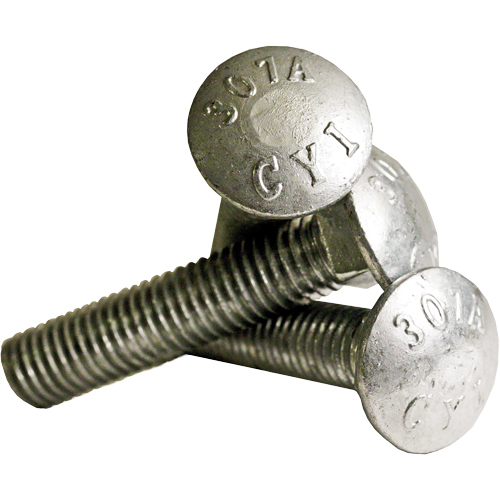 Boulon de carrosserie &agrave; filet complet, 5/16" x 2-1/2" lo, Galvanis&eacute;, Cors&eacute; Nia-Chem Ltd.