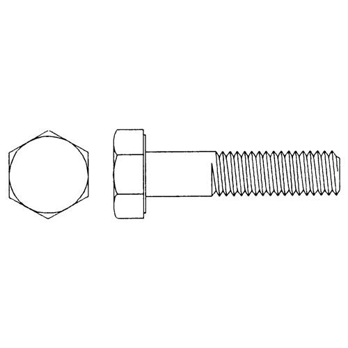 Vis d'assemblage hexagonale, 5/8" dia., 3" lo, Zinc jaune, Cors&eacute;, Grade 8 Nia-Chem Ltd.