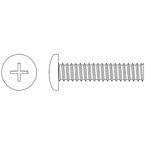 Pan Head Machine Screws, #6-32 x 1/4" L, Zinc Plated Nia-Chem Ltd.