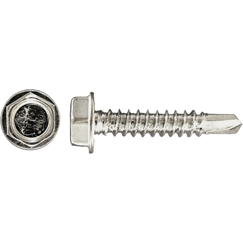 100-Piece Drill-X&reg; Hex HD Tapping Screws, #12 Dia., 1-1/4" L, Zinc Plated Nia-Chem Ltd.