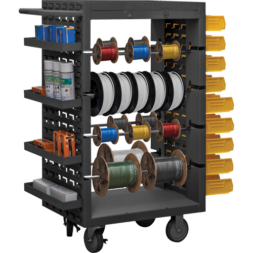 &eacute;tag&egrave;res mobiles &agrave; huit montants pour mat&eacute;riaux bobin&eacute;s, Acier, 8 Montants, 18-1/8" la x 46-1/16" h x 32-1/4" p, Capacit&eacute; de 1200 lb Nia-Chem Ltd.