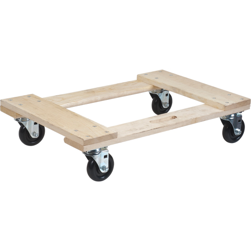 Socle roulant en bois dur, Roues en Polyol&eacute;fine, Capacit&eacute; de 900 lb, 18" la x 24" p x 7" h Nia-Chem Ltd.