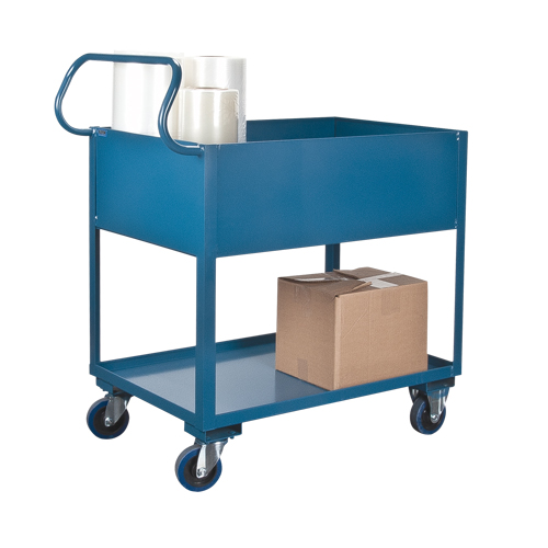 Chariots de service &agrave; bordure profonde, 2 Tiers, 24" la x 47" h x 36" p, Capacit&eacute; 1200 lb Nia-Chem Ltd.