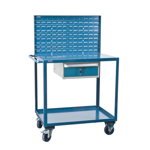 Chariots de service mobiles, 2 Tiers, 24" la x 57" h x 40" p, Capacit&eacute; 1200 lb Nia-Chem Ltd.