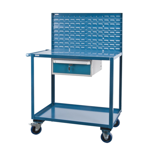 Chariots de service mobiles, 2 Tiers, 24" la x 57" h x 40" p, Capacit&eacute; 1200 lb Nia-Chem Ltd.