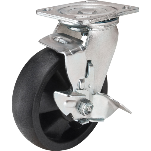 Hi-Temp Caster, Swivel with Brake, 6" (152.4 mm), Nylon, 880 lbs. (399 kg.) Nia-Chem Ltd.