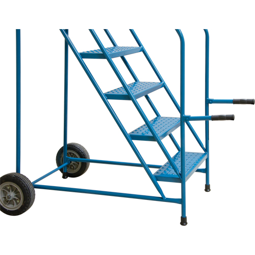 Trailer Access Rolling Ladder with Rails, 4 Steps, 22" Step Width, 37" Platform Height, Steel Nia-Chem Ltd.