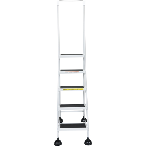 Light-Duty Stop-Step Ladders, 5 Steps, 16" Step Width, 47-11/16" Platform Height, Steel Nia-Chem Ltd.