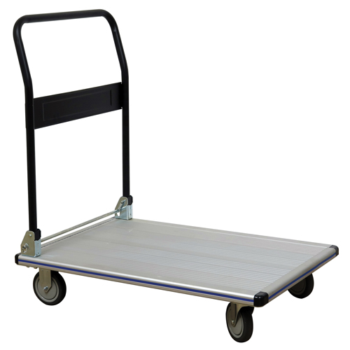 Folding Handle Platform Truck, Aluminum, 550 lbs., 35-1/2" L x 24" W, 35-1/2" High Nia-Chem Ltd.