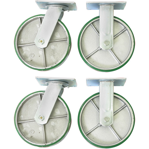 Jeu de roulettes de 8" pour chariots &agrave; plateforme Nia-Chem Ltd.