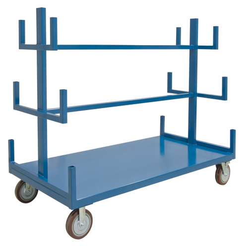 Mobile Pipe & Bar Rack, Steel, 72" W x 36" D x 60" H, 3000 lbs. Capacity Nia-Chem Ltd.