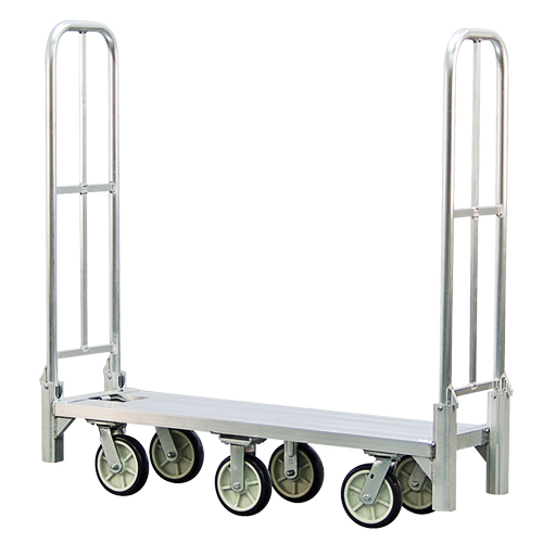Chariot de livraison en vrac pliant en aluminium U-Boat, 18" la x 61" lo, 1200 lb cap, Roues Polyur&eacute;thane Nia-Chem Ltd.
