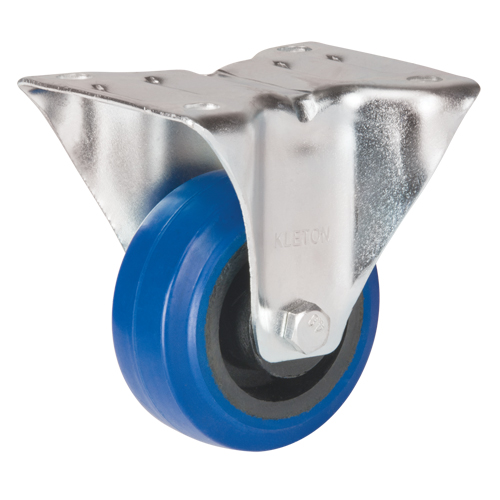Blue Caster, Rigid, 3" (76 mm), Rubber, 285 lbs. (129 kg.) Nia-Chem Ltd.